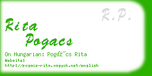 rita pogacs business card